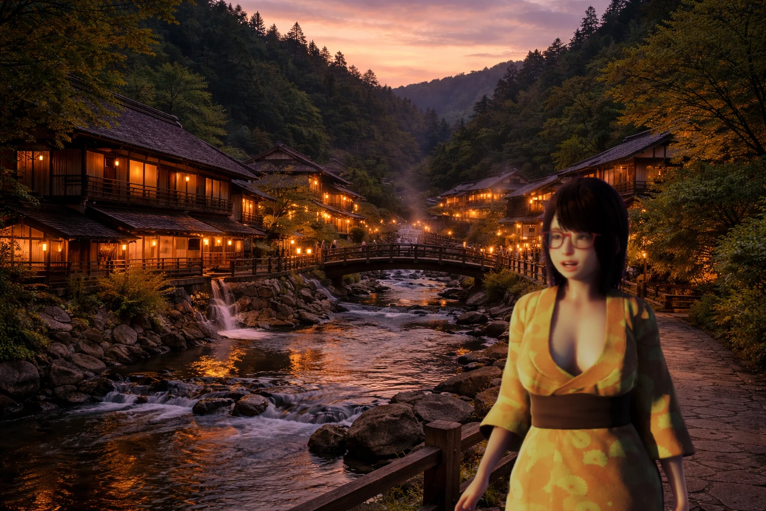 黒川温泉の景観