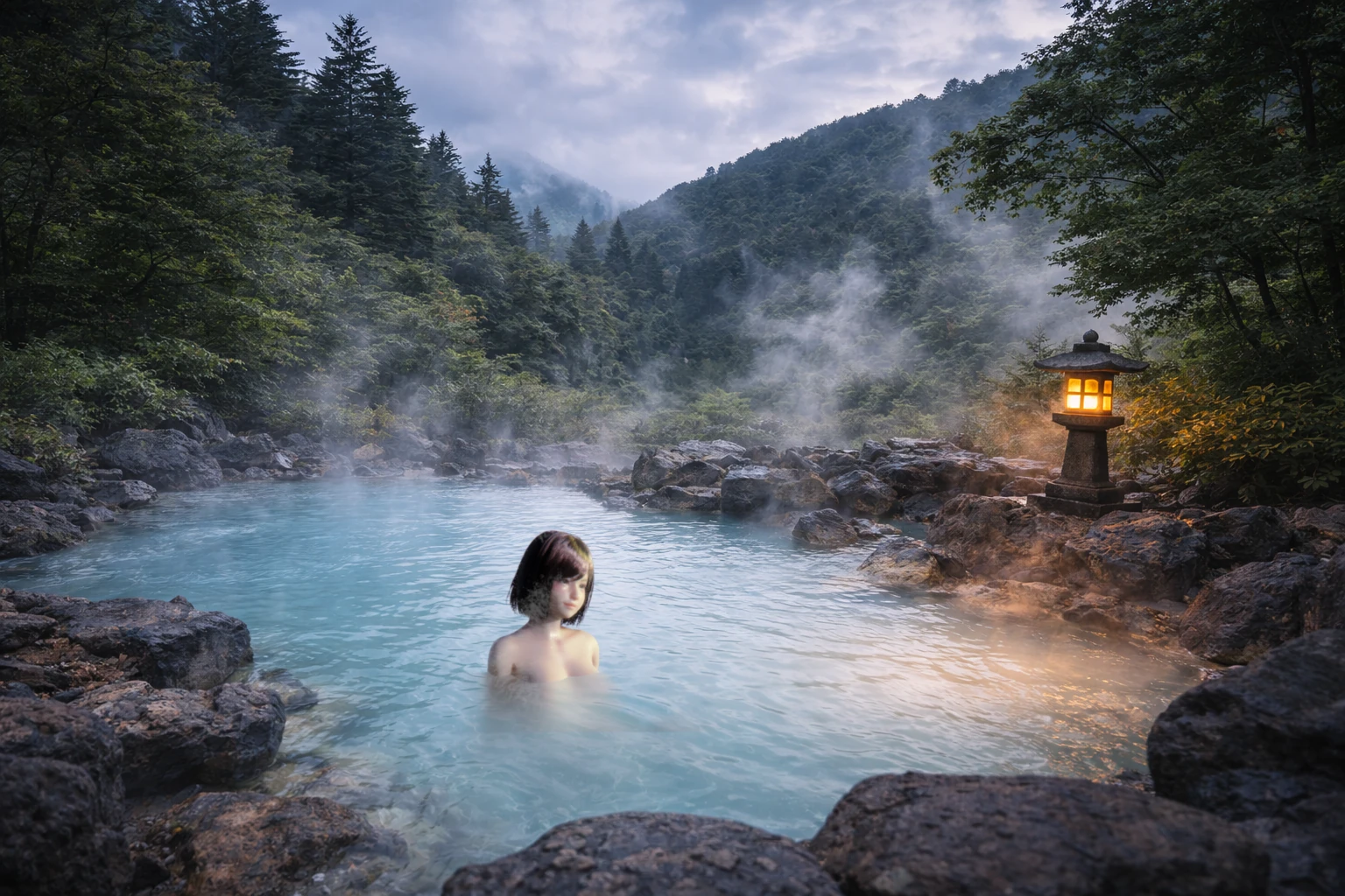 草津温泉の露天風呂
