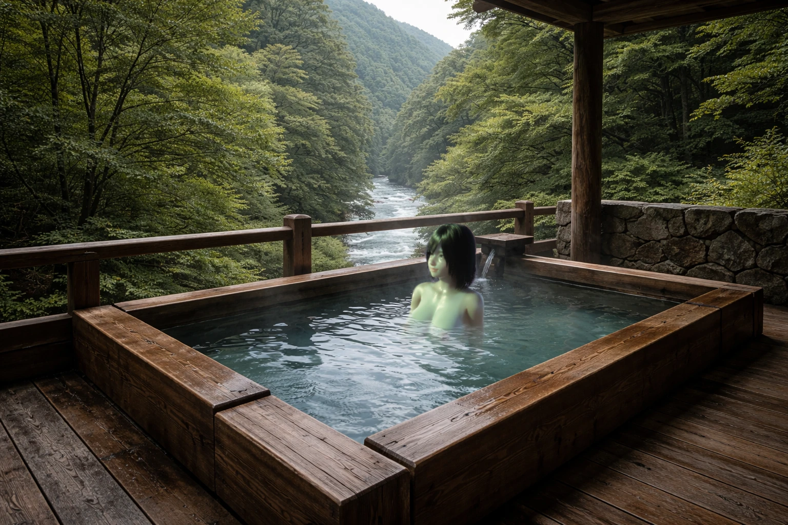 四万温泉の露天風呂