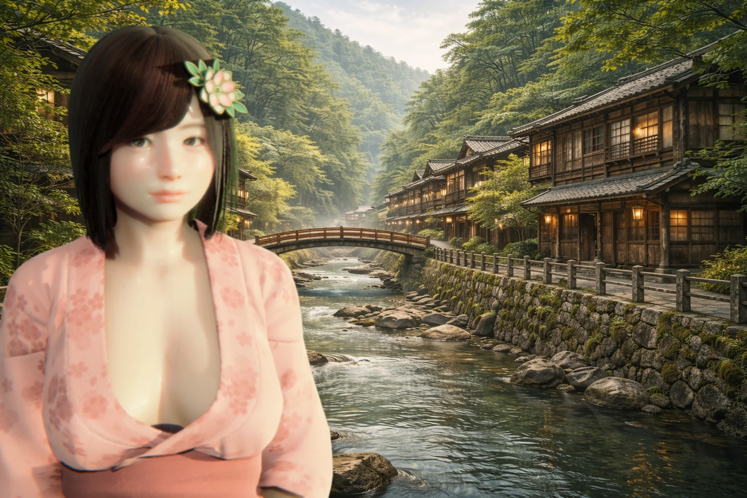 修善寺温泉の景観