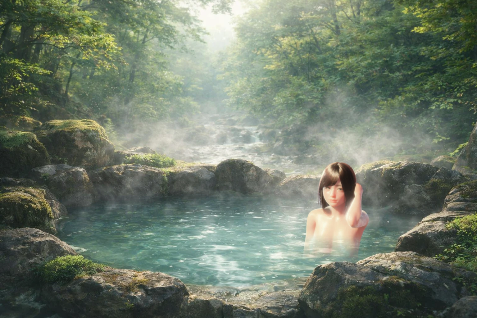 修善寺温泉の露天風呂