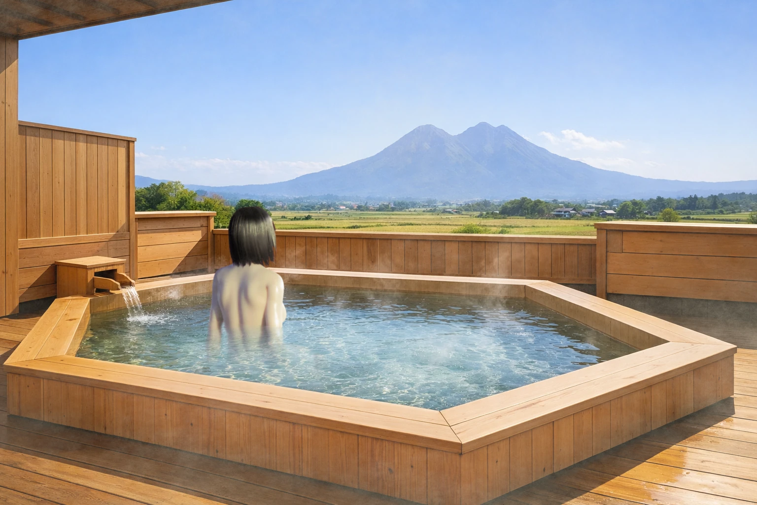 湯布院温泉の露天風呂