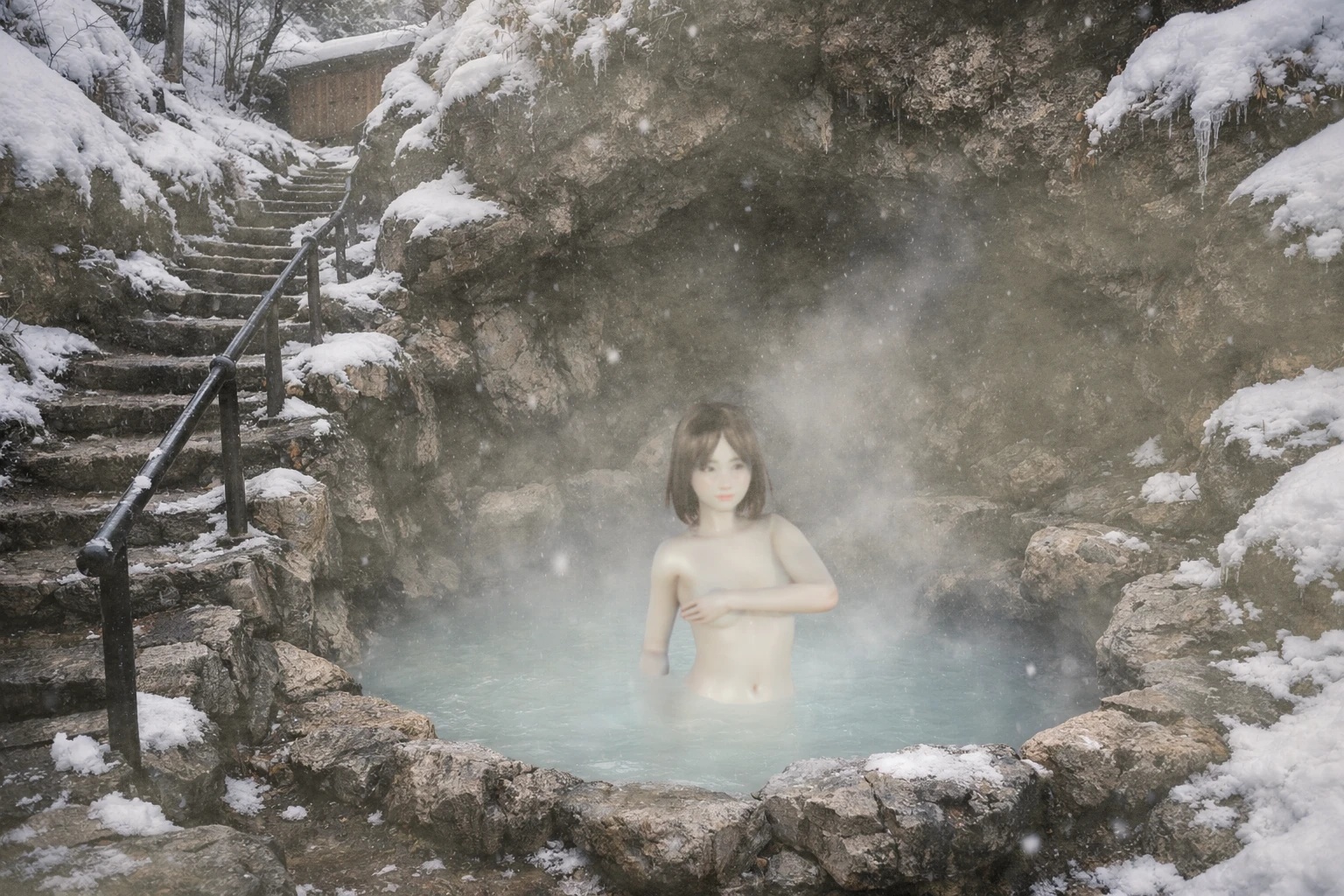 蔵王温泉の露天風呂